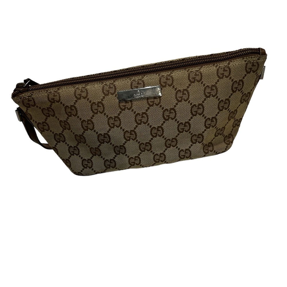 Gucci GG Pouchette Monogram Wristlet Purse